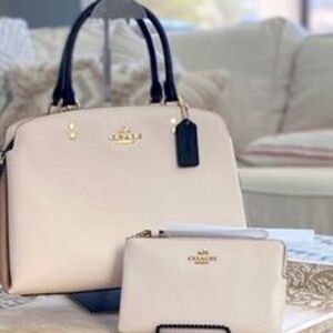 Coach Lillie Carryall in Color block 2pc.set NWT